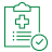 clipboard with checklist and healthcare cross icon