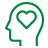 icon of a person's head with a heart for a brain