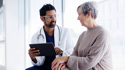 doctor and patient talking